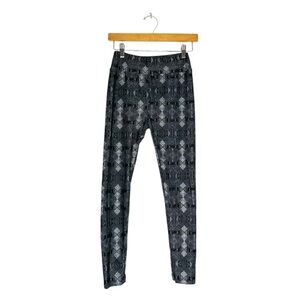 NWT LuLaRoe Gray Geometric Mosaic Print Leggings OS Buttery Soft Artsy Minimal